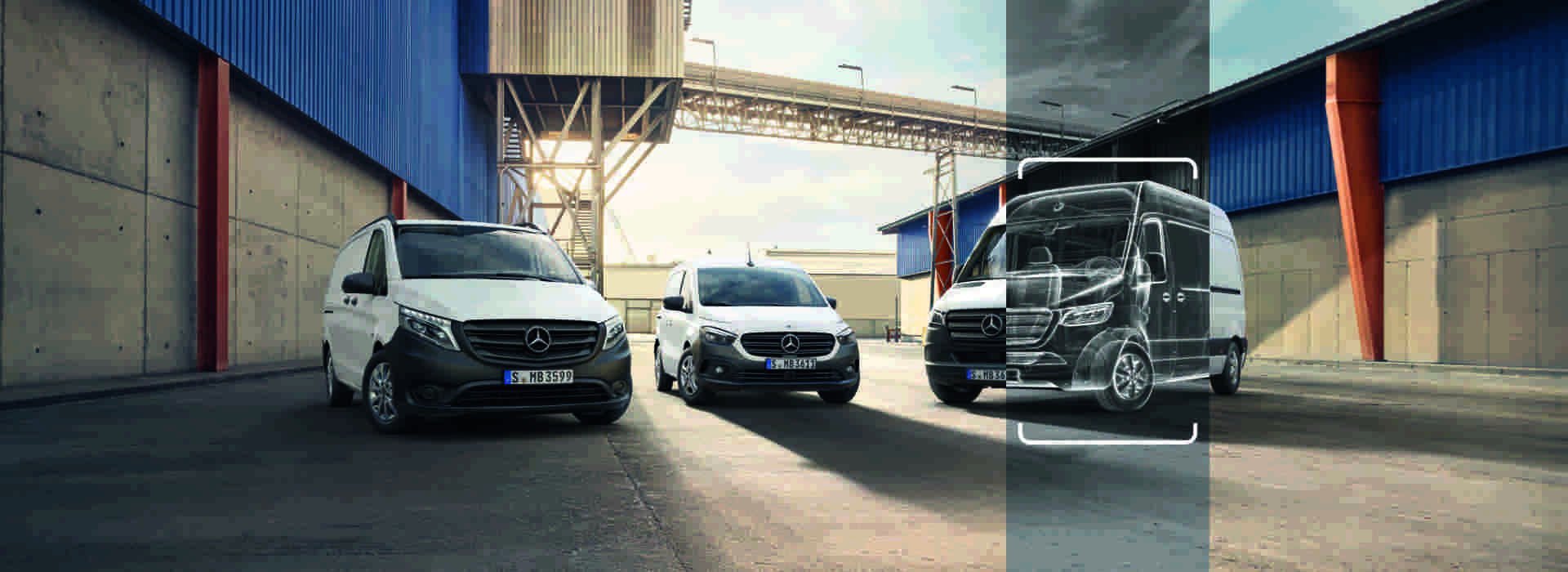 Mercedes-Benz Vito, Citan und Sprinter auf Werksgelände