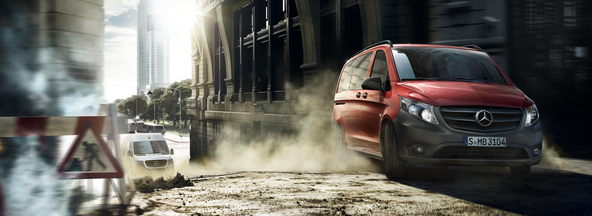 Mercedes-Benz Vito Tourer und Vito Hochdach auf Baustelle
