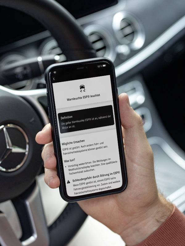 Mercedes me erklärt Fehlermeldung vom Fahrzeug